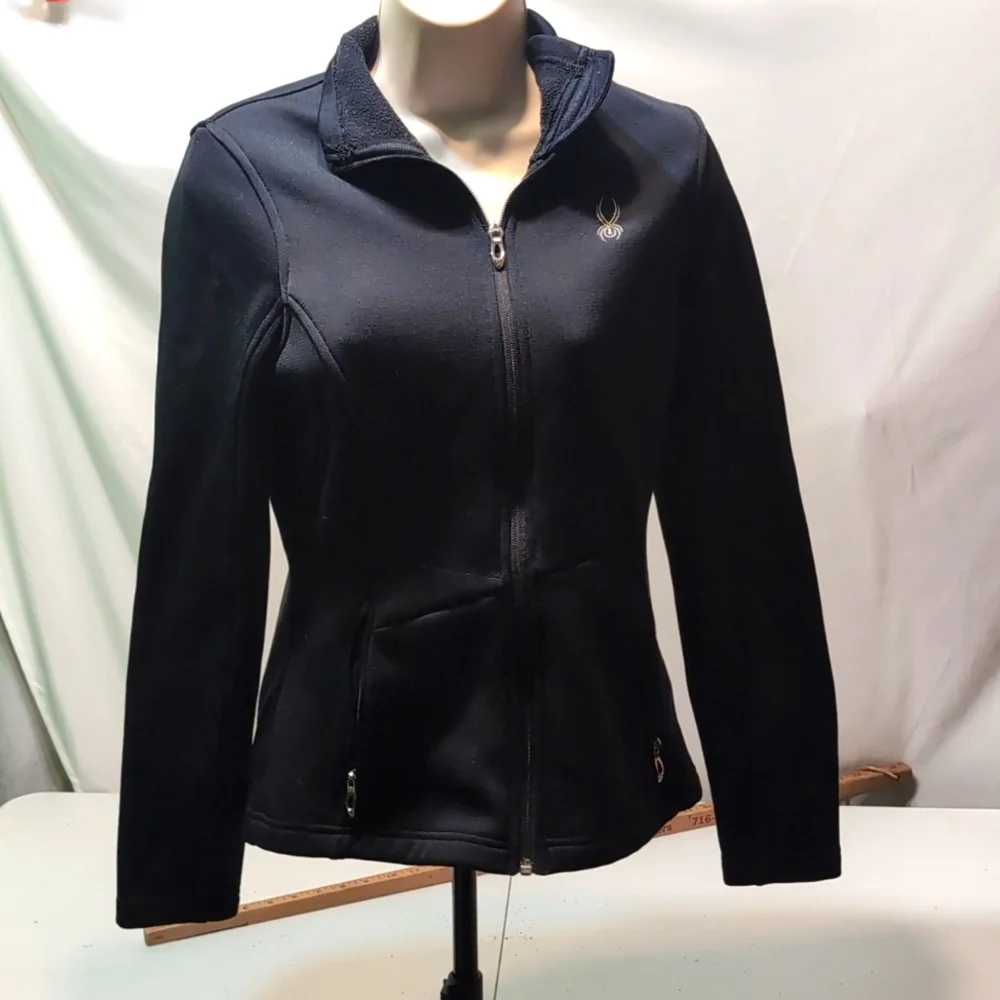 Spyder ladies core sweater black full zip jacket size medium - Picture 1 of 12
